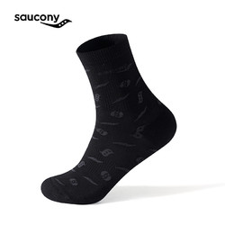 Saucony索康尼3A抑菌运动跑步袜子男女袜防臭袜子吸湿排汗长筒袜