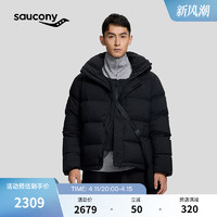 Saucony索康尼官方正品男子中长款羽绒服保暖防风11种穿法可拆卸
