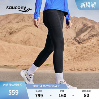 Saucony索康尼冬女子磨毛紧身裤裤跑步运动