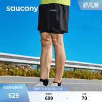 Saucony索康尼官方正品专业训练跑步短裤男子带内衬DUO透气舒适