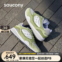 saucony 索康尼 SHADOW 6000红蘑菇休闲鞋男女新品时尚百搭运动鞋男 绿白S70674-5 38