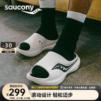 saucony 索康尼 摇篮拖鞋男运动拖鞋春季新品休闲鞋Cradle 白黑 43