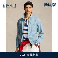 RALPH LAUREN 男装 24春Bayport靛蓝棉青年布夹克RL17968