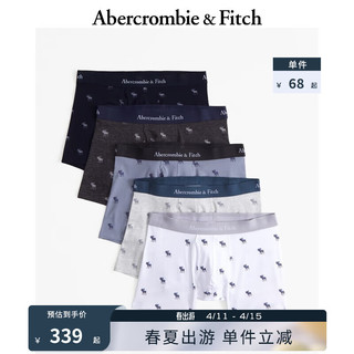 ABERCROMBIE & FITCH男装套装 5条装美式休闲轻薄舒适四角内裤 358053-1 多种颜色 S