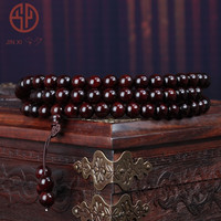 今夕金星印度小叶紫檀手串108颗男女士老料文玩佛珠念珠手链8mm