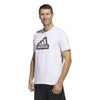 adidas 阿迪达斯 M City E Tee 字母Logo印花圆领短袖T恤 男款 白色 HR2997