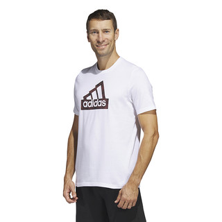 adidas 阿迪达斯 M City E Tee 字母Logo印花圆领短袖T恤 男款 白色 HR2997