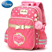 Disney 迪士尼 儿童书包幼儿园3-5-6周岁宝宝双肩包女童可爱公主时尚背包 玫红