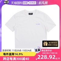 NERDY 新款多色潮流女露脐紧身ins小LOGO短款甜辣基础T恤