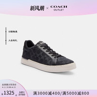 COACH 蔻驰 奥莱男士经典标志丹宁牛仔布CLIP低帮运动鞋