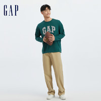 Gap 盖璞 男女装春秋LOGO纯棉运动宽松长袖T恤装817125