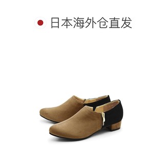 Todos 日本直邮Todos女士时尚短靴TO 167米色拼接侧拉链简约雪地靴靴子