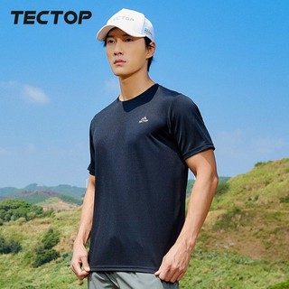 百亿补贴：TECTOP 探拓 断码好物】夏季短袖t恤纯色宽松户外训练打底运动跑步徒步登山短T