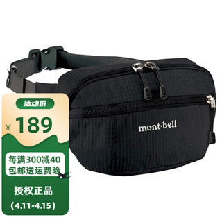 mont·bell 蒙贝欧户外夏季新款跑步运动旅游便携腰包男女款1.3升1123764 黑色