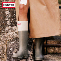 HUNTER BOOTS Hunter雨靴新款女士经典惠灵顿女靴拼接撞色高筒靴溯溪鞋女鞋