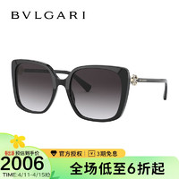 BVLGARI 宝格丽 眼镜方形显瘦大框 太阳镜女高级感防晒墨镜 0BV8225B 渐变灰色