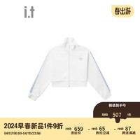 :CHOCOOLATE it 女装短款拉链卫衣2024春季活力运动风3647XSM IVP/白色 XS