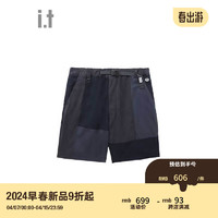:CHOCOOLATE it 男装工装短裤2024春季潮流街头直筒裤5149XSM BLG/蓝色 S