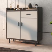 泽妤简约餐边柜家用客厅厨房柜子家用小户型2024 深灰+浅灰 店长力荐 65cm