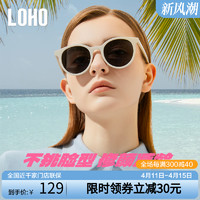 LOHO 小圆框2024新款墨镜女偏光高级感太阳眼镜防晒时尚潮流显小脸