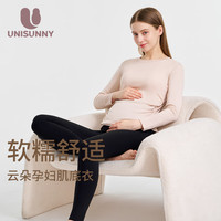 unisunny上衣早春打底长袖t恤长袖孕早中晚期大码宽松装打底衫 肤色 L