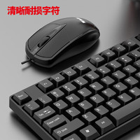 雙飛龍 有线键盘鼠标套装机械游戏键鼠套装商务办公电脑笔记本多媒体鼠标键盘 黑色键鼠套装