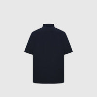 比音勒芬（Biemlfdlkk）【密可柔Q系列】2024夏季男士衬衣休闲百搭纯色轻薄短袖衬衫 25藏青色 100/M