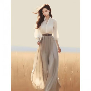 幻黛（HUANDAI）2024两气质韩版高端名媛洋气减龄衬衫女装套装轻奢感 长袖腰带款9028# S