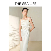 THE SEA LIFE 欧海一生 高级感连衣裙女24春季气质小香风-醋酸15205-1 冰淇淋色 S