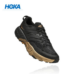 HOKA ONE ONE 跑鞋男鞋飞速羚羊4越野跑步鞋Speedgoat 4黑金运动鞋