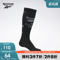 Reebok 锐步 官方男女款SOCK室内健身训练运动舒适休闲长筒袜1双装