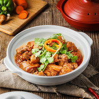 自然厨 陶瓷砂锅煲仔饭锅茄子煲 剁椒鱼头浅口锅明火耐高温大号干烧沙锅 耐干烧【升级款】白色 1.8L 1.6L【适用3-4人】