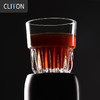 CLITON玻璃咖啡杯竖纹冰美式冰咖啡杯拿铁杯意式浓缩杯芬兰咖啡杯270ml 270ml咖啡杯