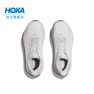 HOKA ONE ONE女款夏季克利夫顿9跑步鞋CLIFTON 9 C9缓震轻量透气 【】云雾灰/白色 38 【】云雾灰/白色 （4月1日 10点发售）