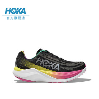 HOKA ONE ONE男女款夏季马赫X竞训公路跑步鞋MACH X缓震轻便透气 黑色 / 银色-男 45