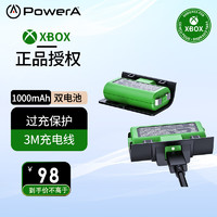 PowerA XBOX SERIES S|X兼容XBOX ONE S AND X无线游戏手柄电池 1100ma双电池+充电数据线 支持边充边玩