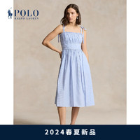 Polo Ralph Lauren 拉夫劳伦 女装 24年夏棉质泡泡纱连衣裙RL25507 400-多色 2