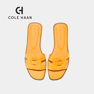 colehaan/歌涵 女士凉鞋 2024春夏时尚皮面一脚蹬休闲通勤拖鞋W30555 橘色 35