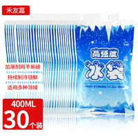 HEYOUJIA 禾友嘉 400ML注水冰袋 户外食品海鲜冷藏冰包 30个装