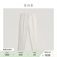 EHE男装 2024夏季食物染面料 长款小锥形裤休闲裤男 卡其，尺码：XL