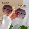 LESCA LUNETIER新潮女防紫外线太阳眼镜渐变进蓝色