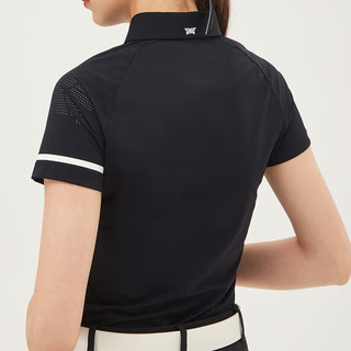 PXG 高尔夫服装女士短袖golf运动时尚春夏T恤polo衫透气速干上衣 PGMPW221721黑色 XS