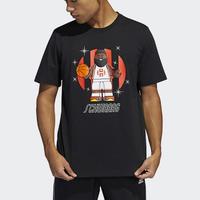 adidas 阿迪达斯 篮球T恤男Q版球星哈登 罗斯夏季款印花图案短袖乐高积木联名