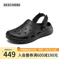 斯凯奇（Skechers）男子休闲泡泡鞋243310 全黑色/BBK 39.5