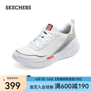 斯凯奇（Skechers）女鞋复古可颂鞋舒适透气网面鞋厚底休闲鞋运动鞋150221 白色/桃红色/WBHP 39