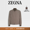 杰尼亚（Zegna）春夏桑蚕丝及亚麻飞行员夹克UDT82A7-D119-N07-44