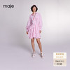 Maje2024春夏女装甜美粉色条纹衬衫式连衣裙短裙MFPRO03476 粉色 T34