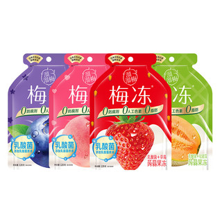 LIUM 溜溜梅 天然梅冻乳酸菌水果多口味孕妇小孩 乳酸菌+水蜜桃蒟蒻果冻120g