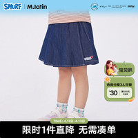 M.Latin/马拉丁童装儿童裤子24夏女小童牛仔裙裤 牛仔蓝 90cm