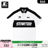 STARTER POLO衫男女同款2024年夏季球衣风格宽松百搭游戏风 白色 S 165/84A